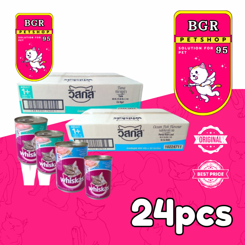 whiskas kaleng 1 dus ( isi 24 ) wet food whiskas KHUSUS GOJEK GRAB