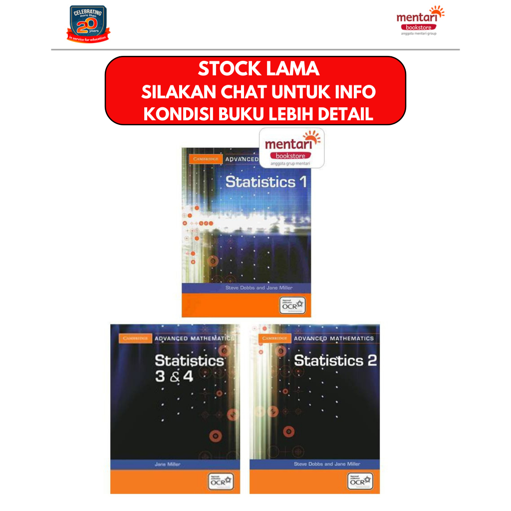 

Advanced Mathematics for Statistic for OCR | Buku Pelajaran Matematika SMA [CLEARANCE SALE]