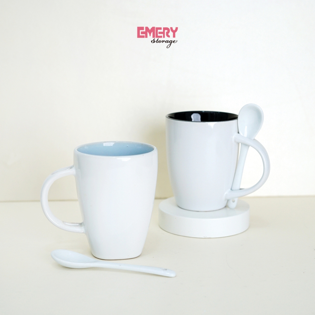 Mug Keramik Coating Classic White / Souvenir / Hadiah Pernikahan MUG-006