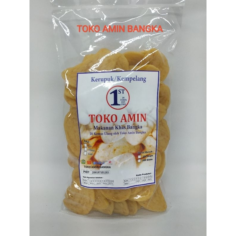

Kerupuk Kempelang Udang Mentah Belinyu Super Kemasan 500 Gram