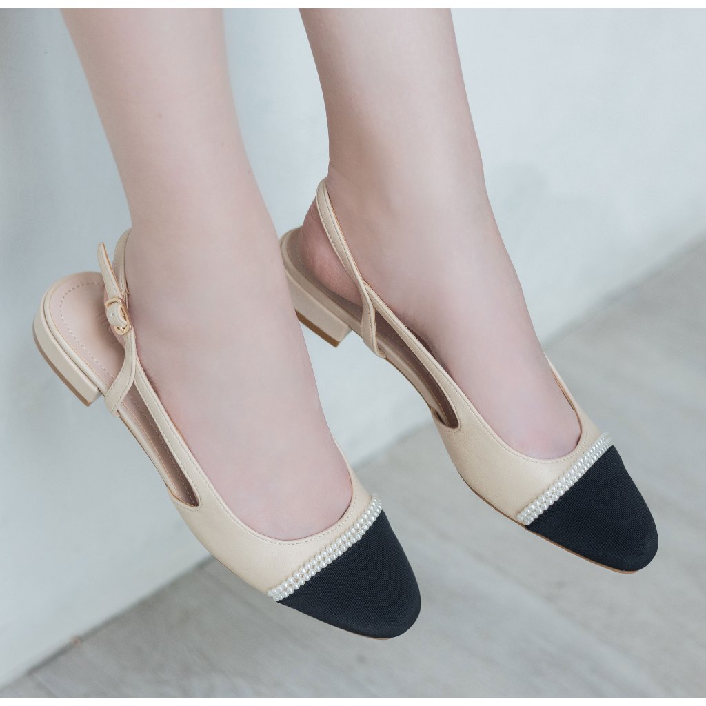 NCY Shoes AMBER Slingback Shoes warna Cream