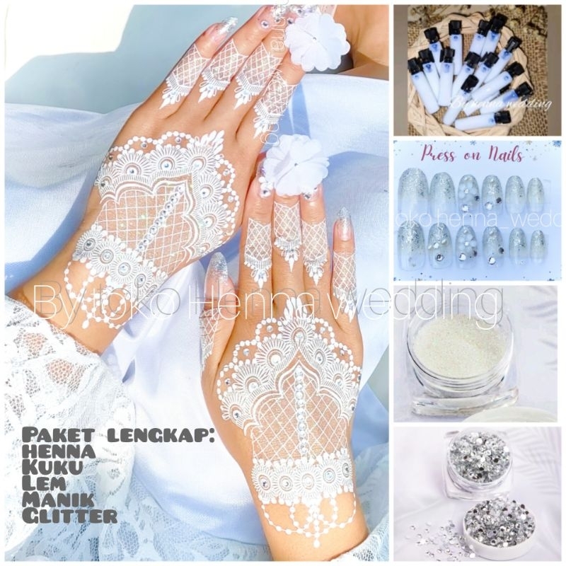 PAKET LENGKAP HENNA INSTAN| HENNA STIKER|HENNA TEMPORARY| HENNA PENGANTIN PAKET HEMAT