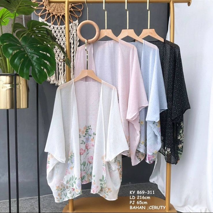 Kirei 869-311 Premium Outer Ceruty / Outer Bahan Ceruty / Outer Tangan Motif Bunga