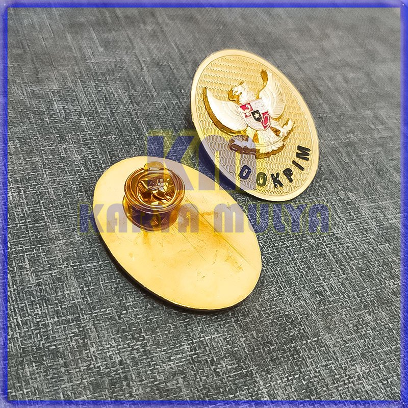 Pin Lencana Logo Dokpim Garuda Oval Pin Bros Dokpim Garuda Model Oval - Karya Mulya