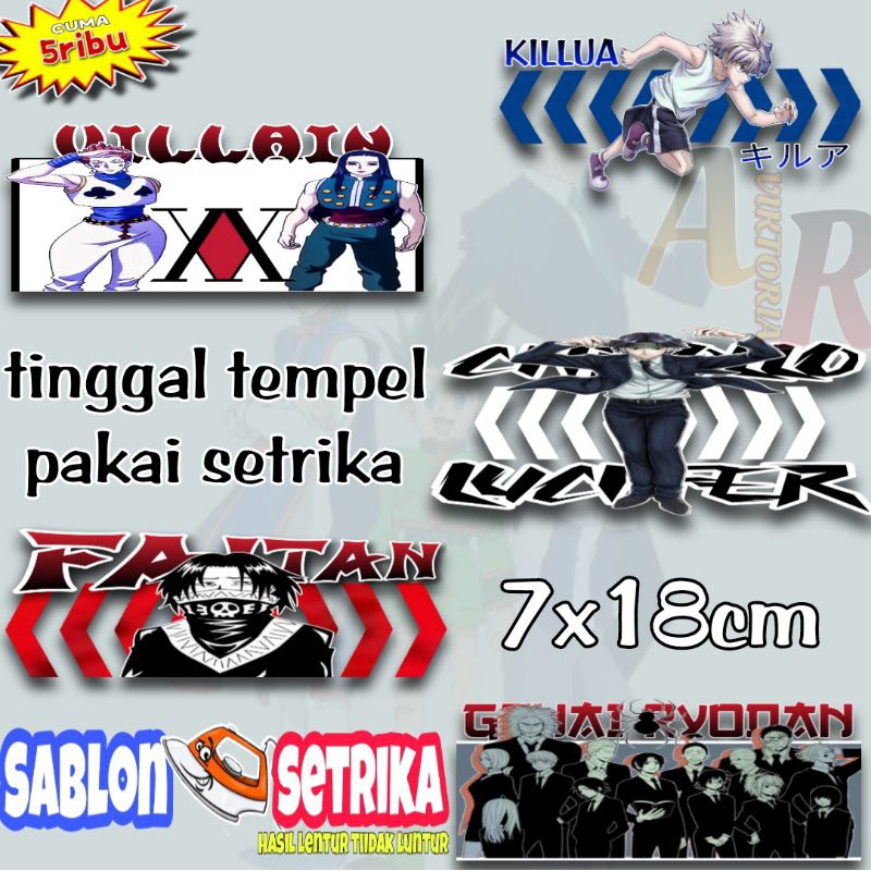 

STIKER SABLON SETRIKA ANIME#HUNTER X HUNTER