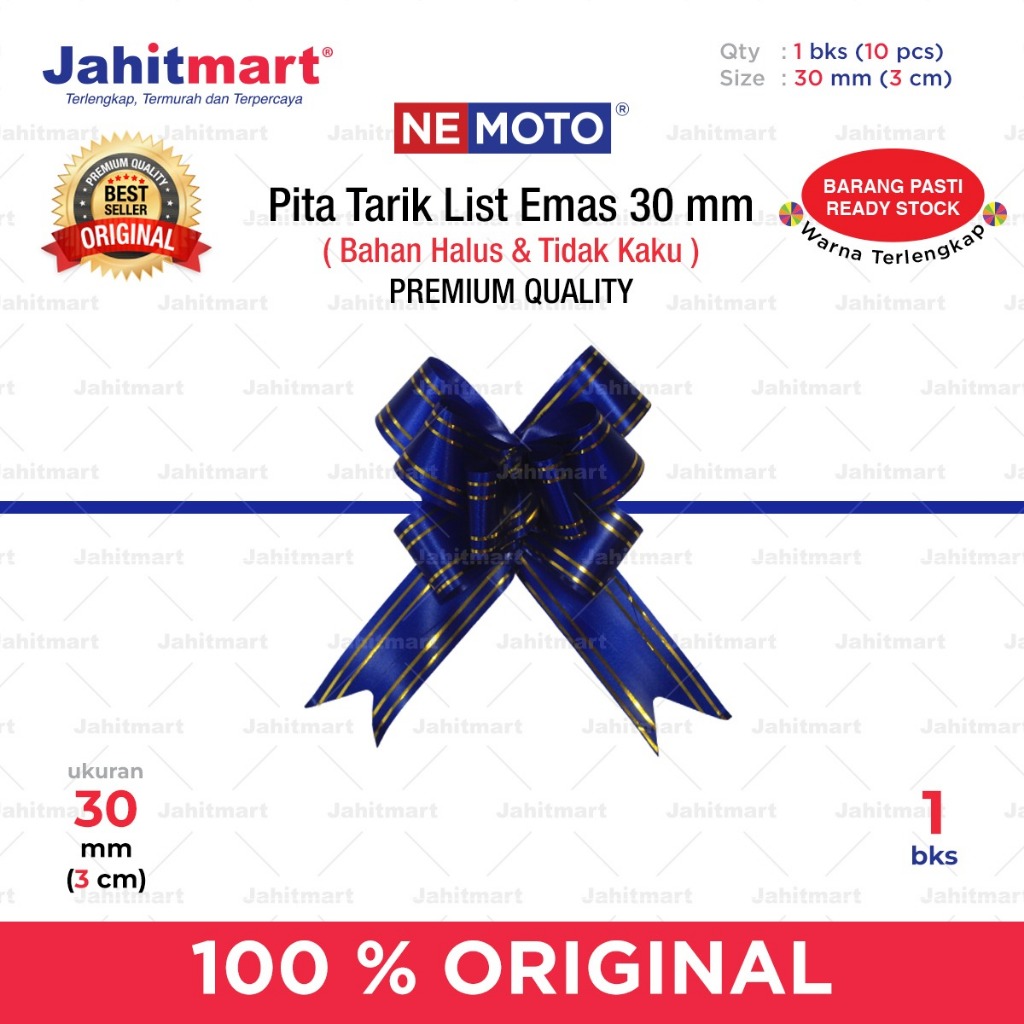 

Pita Tarik List Emas 30 mm (3 cm)