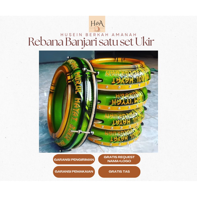 1 Set Rebana Banjari Ukir Jepara