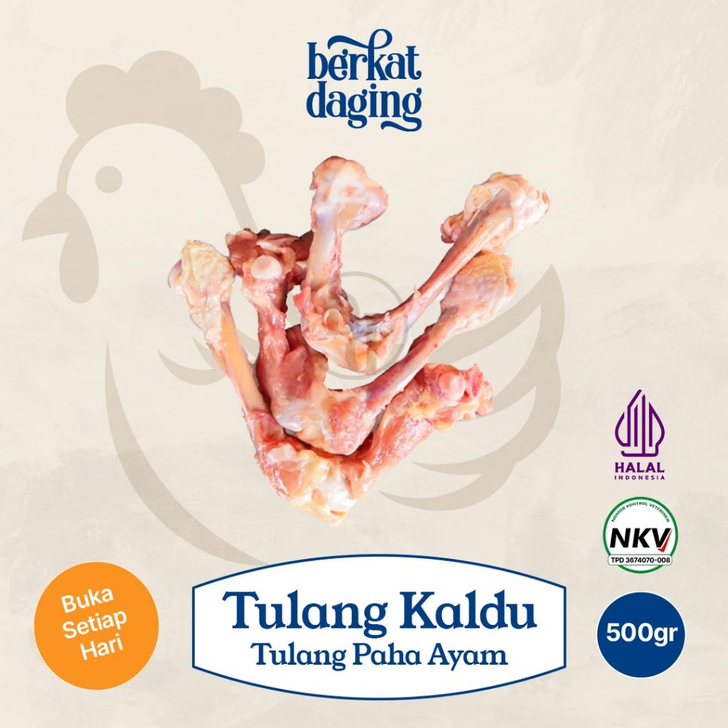 

Tulang Ayam 500gr - Paha Chicken Bones Kaldu Broth Bone -BERKAT DAGING