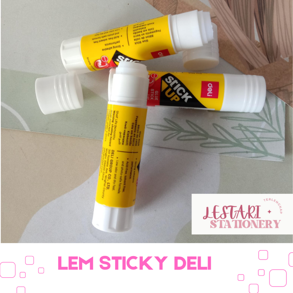 

Deli lem Stick/lem kertas deli/perekat kertas deli Lestari stationery