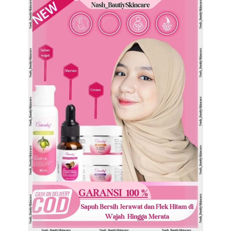 [1 Paket] Adoraly Skincare BPOM Alami Mencerahkan Wajah, Memudarkan Flek Hitam, & Mencegah Penuaan D