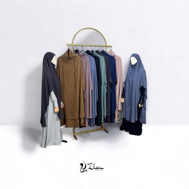 LADY LONG & MIDI FK (French Khimar) Instan Karet By Madamy Premium + FREE CADAR TALI