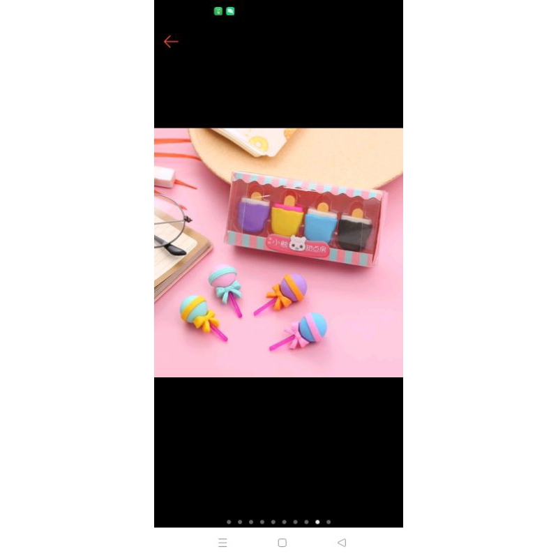 

penghapus 4 pcs/penghapus lucu bentuk es krim lolipop