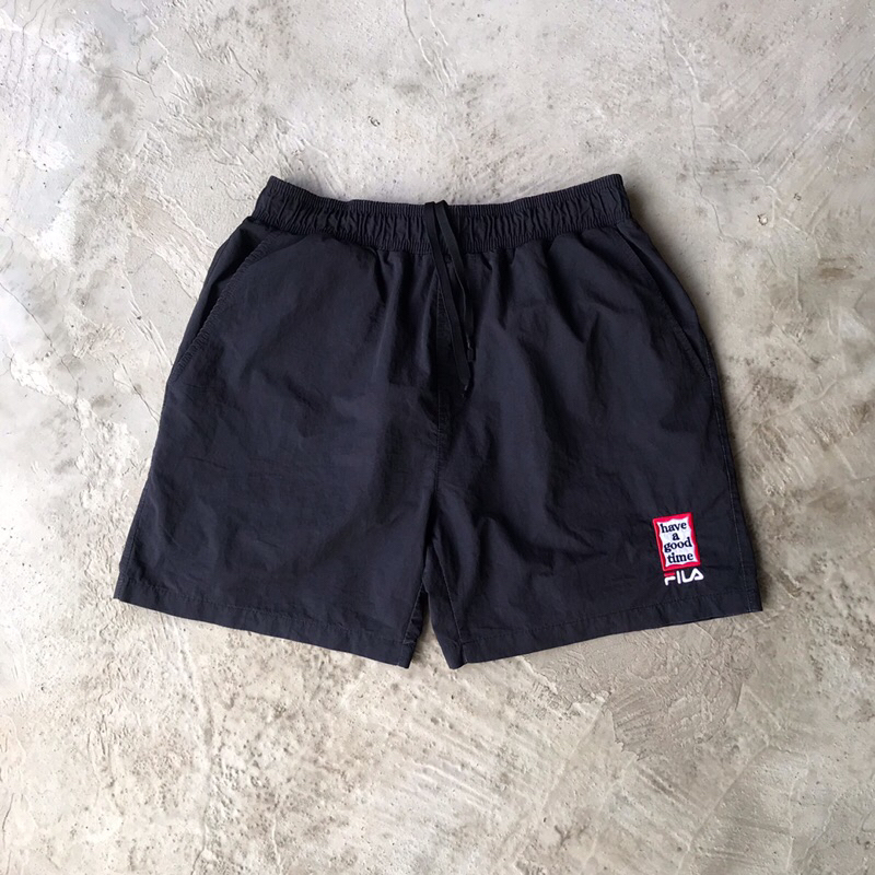 have a good time x fila relax short pants black