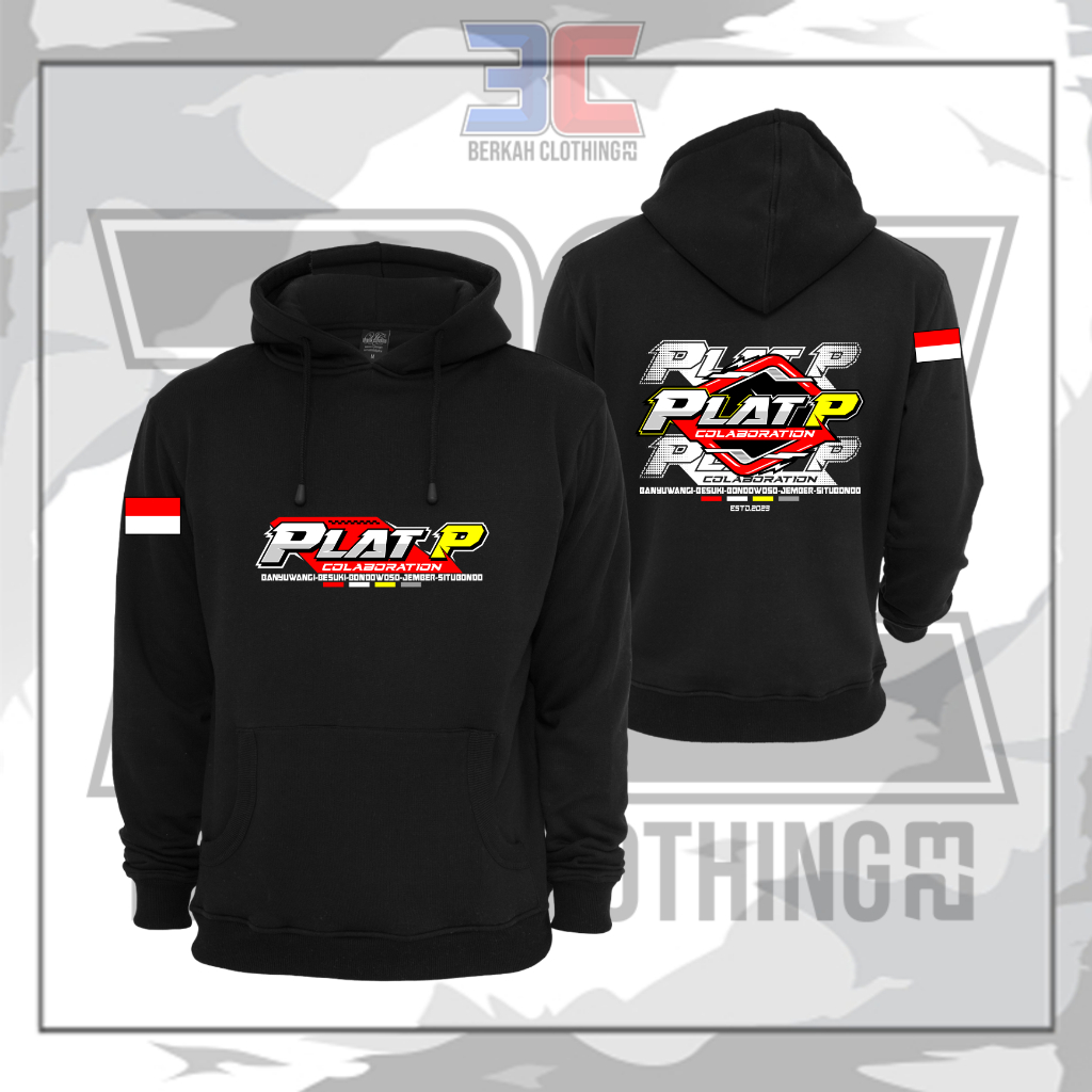 Jaket Hoodie Plat P Colaboration Banyuwangi-Besuki-Bondowoso-Jember-Situbondo