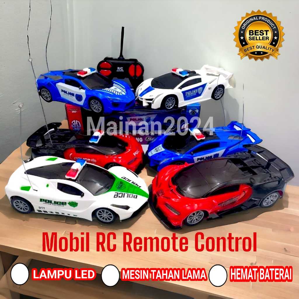 Mainan Anak 4 way 1:18 mobil  remote control Drift Supra polisi /balap CAR balap sepeda 3D light