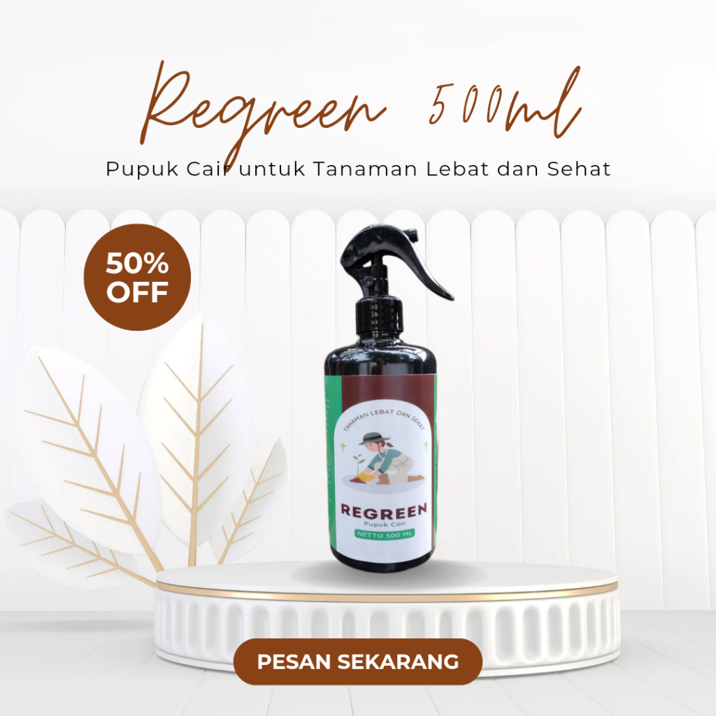 Pupuk Organik Cair REGREEN 500 ml Buah Organik Untuk Tanaman Dan Buah Untuk Sayur Jagung Padi Kilat