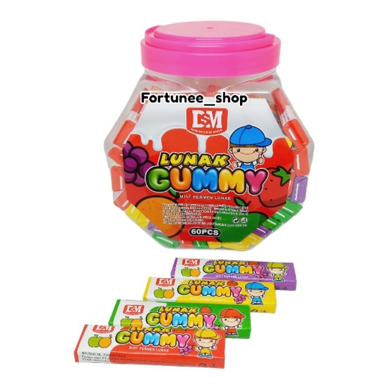 

Lunak Gummy 60 / Permen Lunak Minta Rasa Buah