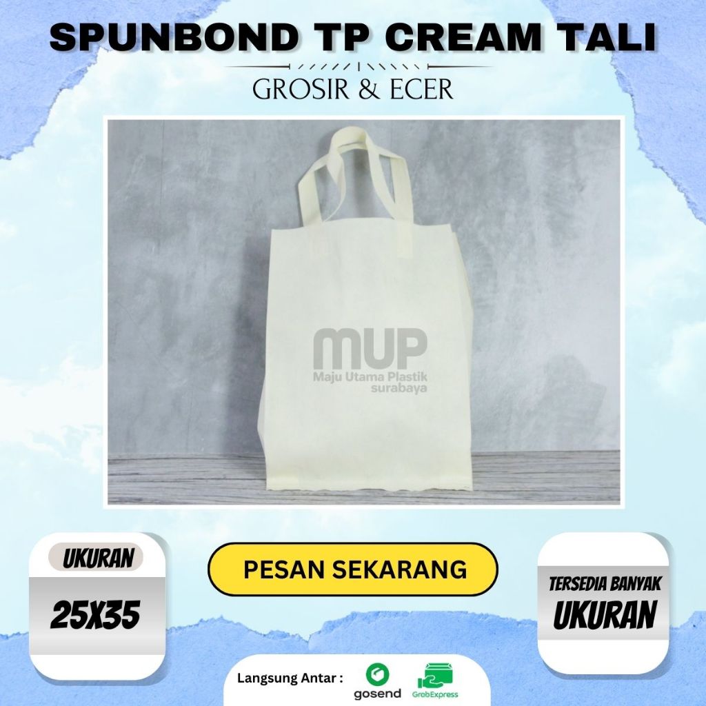 

Spunboond PP Ceam Tali 25x35/Tas Kain/Tas Belanja//TOKO MAJU UTAMA PLASTIK