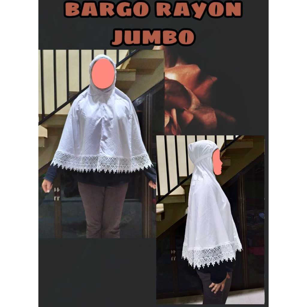 bergo ihrom putih wanita rayon jumbo