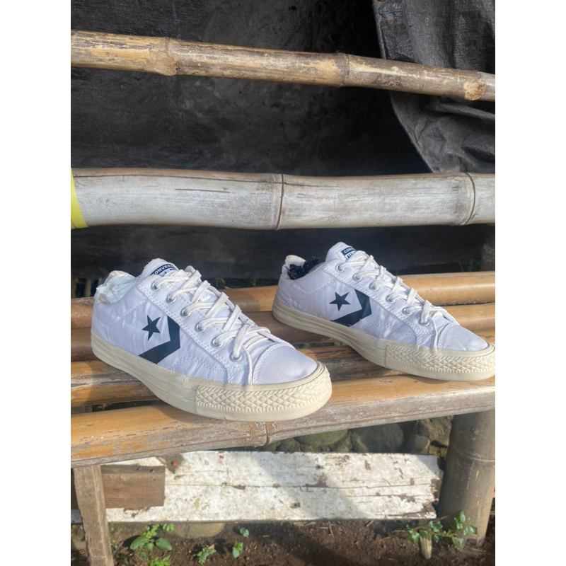 Converse Star Player Ox White Chevron Print