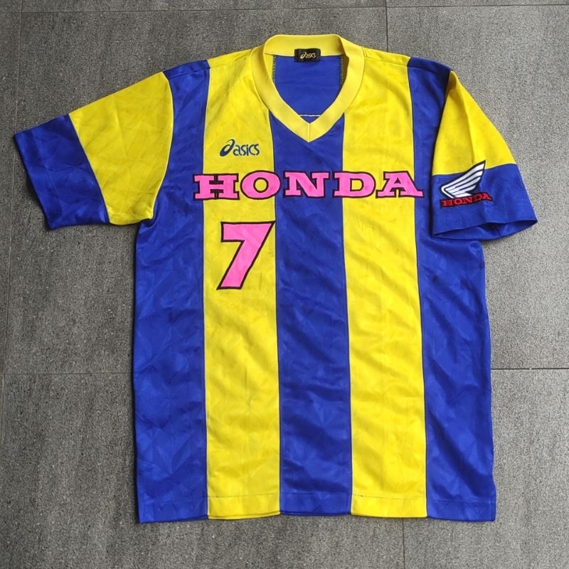 jersey bola vintage 90s asics honda motor FC jaspo japan market good condition