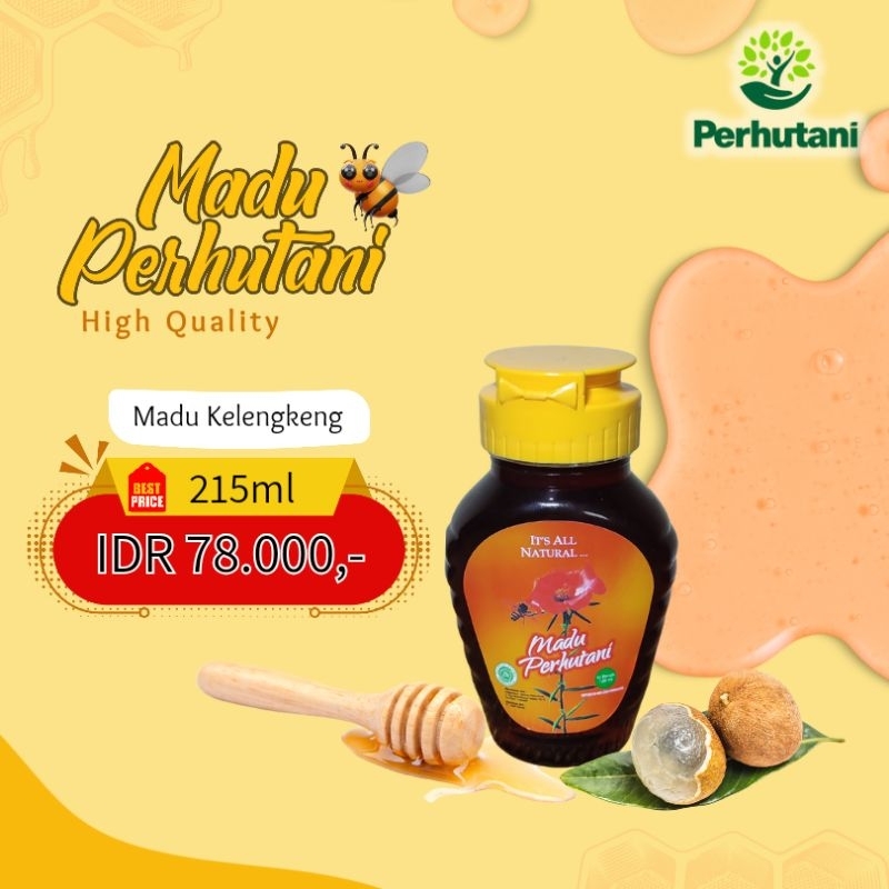 

Madu (Madu Perhutani) Kelengkeng / Madu Asli/ Madu Murni/ Madu Hutan/ berkhasiat/ menyehatkan / 100% madu asli /215ml