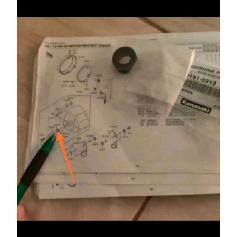 karet batok lampu bulat ninja r ss original