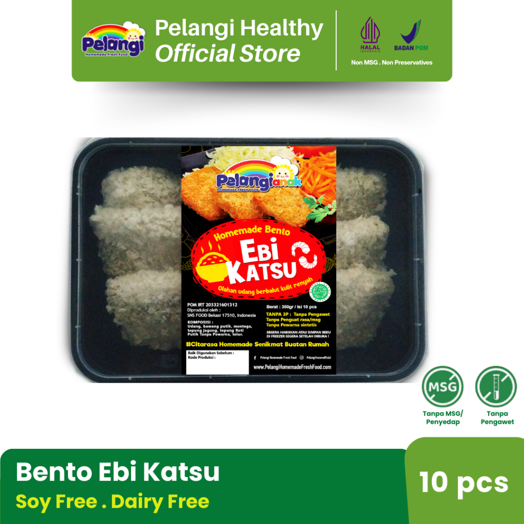 

PELANGI Bento Ebi Katsu Dairy Free No MSG No Preservatives Halal BPOM