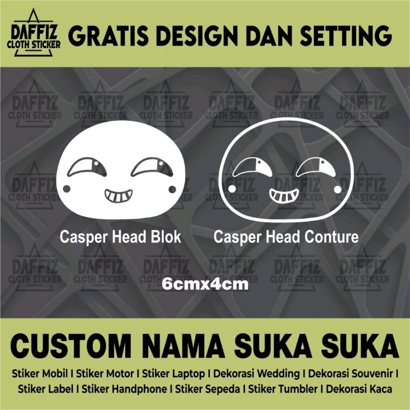 

Stiker Cutting Casper Head Custom