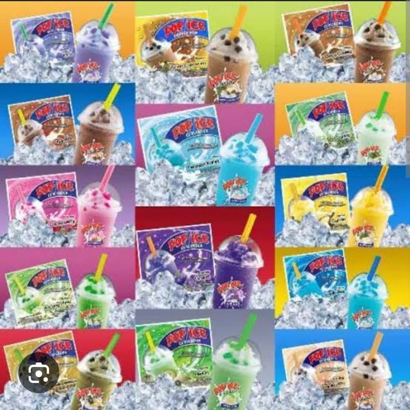 

Pop ice minuman sachet renteng aneka rasa