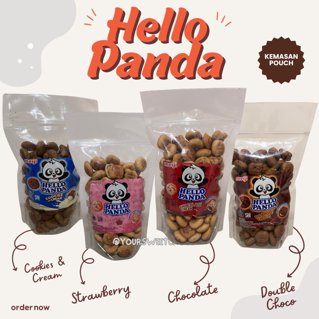 

BISKUIT HELLO PANDA MEIJI 300 GR KEMASAN POUCH