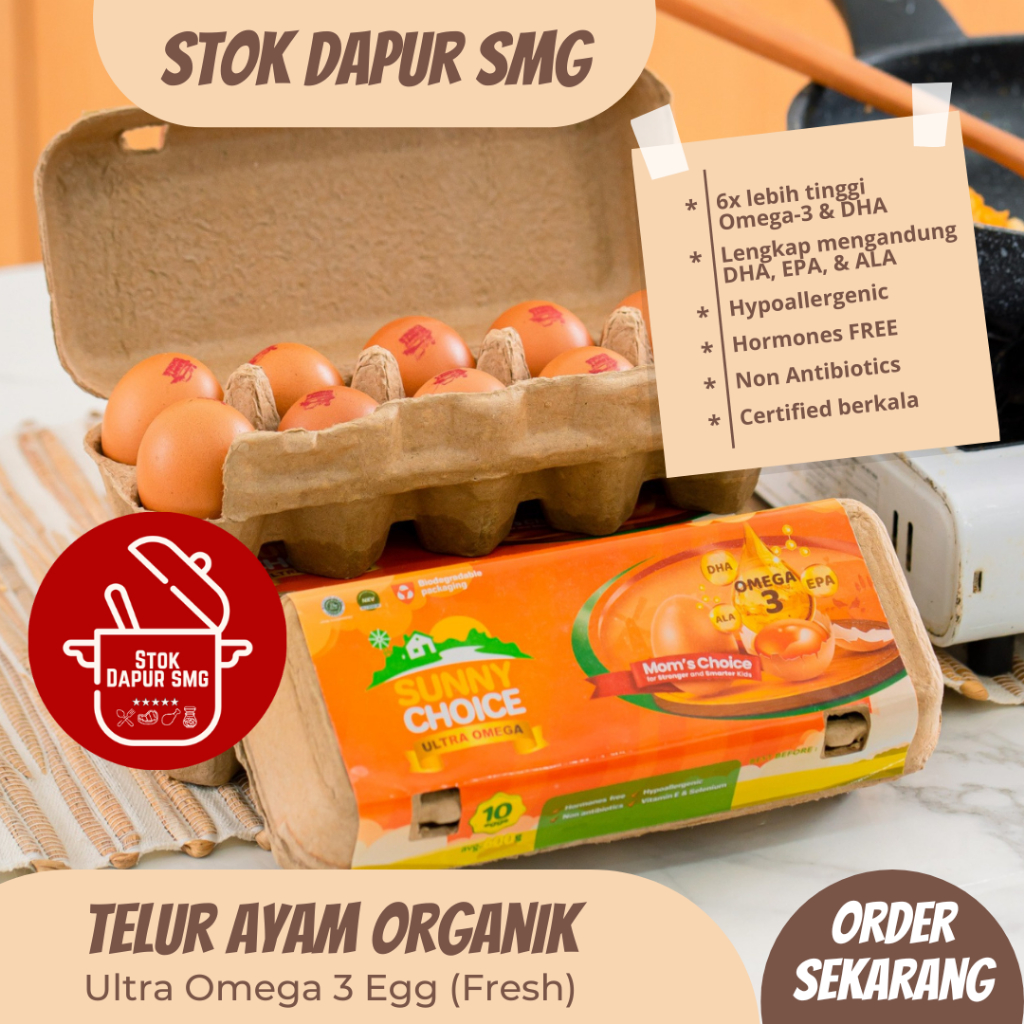 

Sunny Choice Telur Ayam Organik Segar Ultra Omega 3