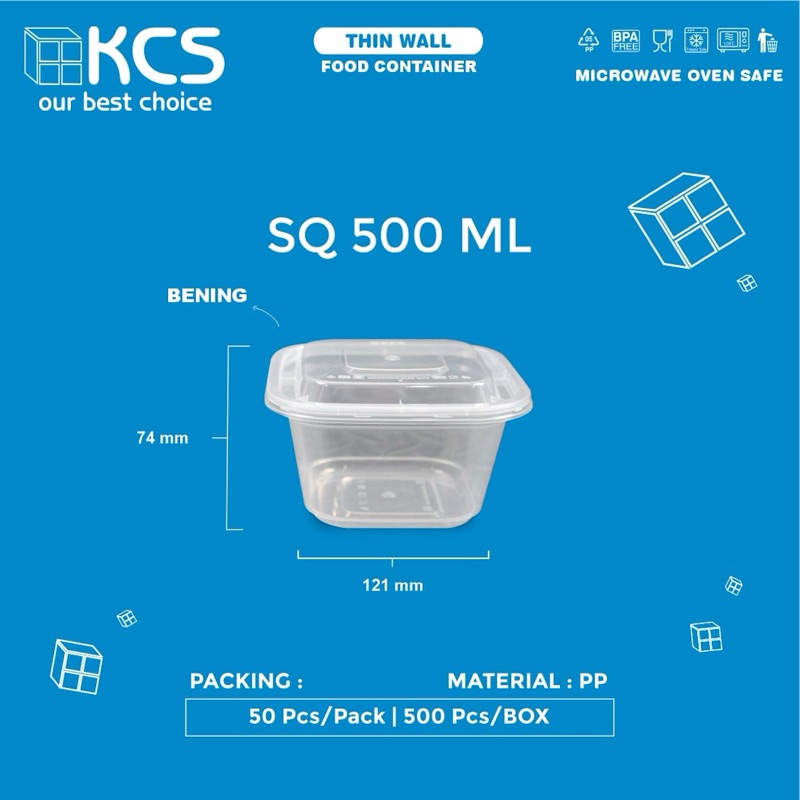 KCS Thinwall SQ 500ml 1 Kardus