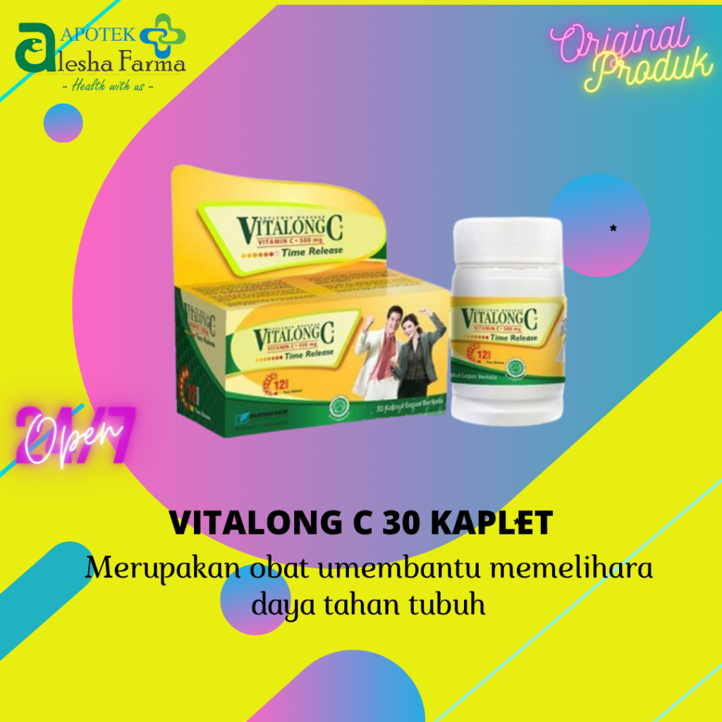 Vitalong C 30 kapsul | Multivitamin Vitalong C Botol