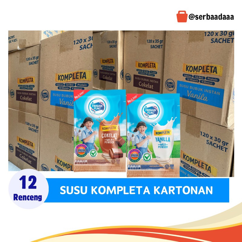 

Frisian Flag Kompleta Renceng Kartonan | 1 Karton 12 Renceng
