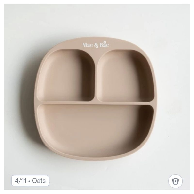 Preloved - Mae&Bae Suction plate divided/Piring MPASI/BLW