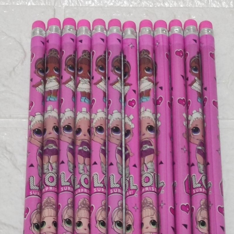 

{12 Buah Pensil) Pensil Motif Lucu - Pencil - Pensil Lucu (12 Buah Pensil)