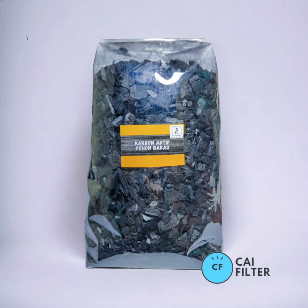 Karbon aktif POHON BAKAU 1KG media filter saringan penjernih air