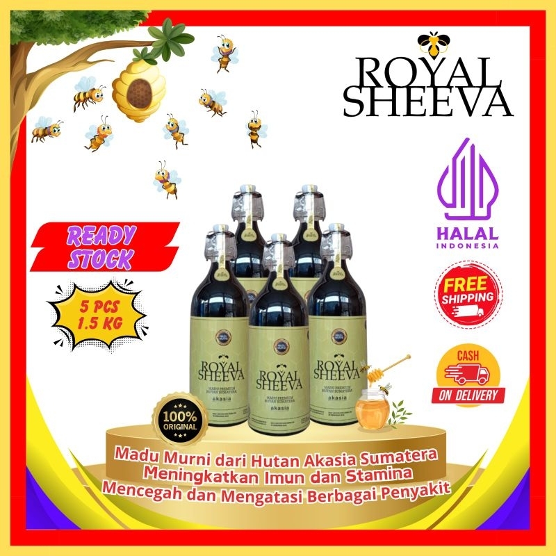 

PROMO BUNDLE 5 pcs Madu Murni 100% Royal Sheeva 1.5 kg | Premium Halal MUI Asli dari Hutan Akasia Sumatera
