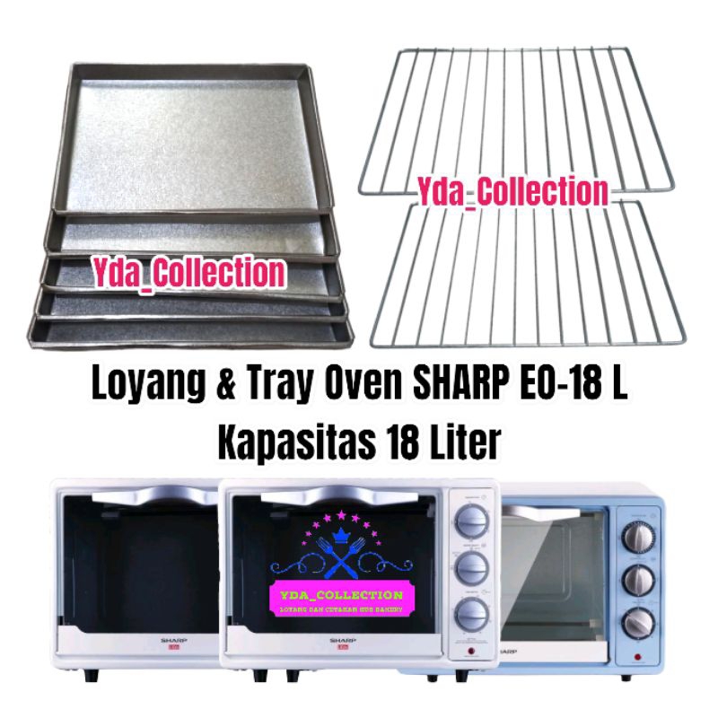 LOYANG OVEN SHARP EO-18L 800 Wat / loyang tray oven SHARP 18liter / loyang oven listrik