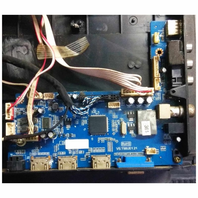 MB mainboard dan PSU TV Polytron PLD 32D711/Y