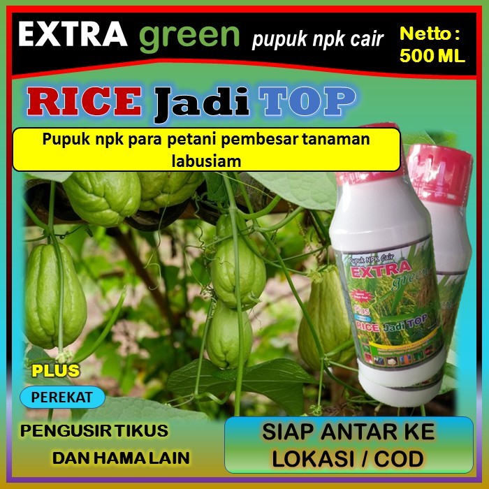 Pupuk tanaman labusiam npk cair lengkap ( EKTRA GREEN RICE jadi TOP ) 500 ml - pupuk penyubur tanama