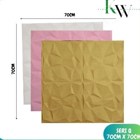 Serbuu COD Wallpaper Dinding Sticker WallFoam 3D Ruang Tamu Batik Panel Diamond Dinding Sticker