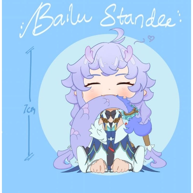 Bailu Acrylic Standee - Honkai Star Rail (Art By: Wu Kui Fen)