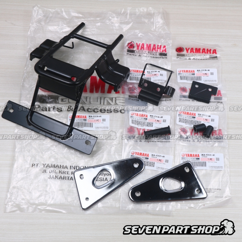 BRAKET DUDUKAN KUPINGAN LAMPU DEPAN BULAT SET RX KING NEW PEREDAM SCORPIO ORI ORIGINAL YGP