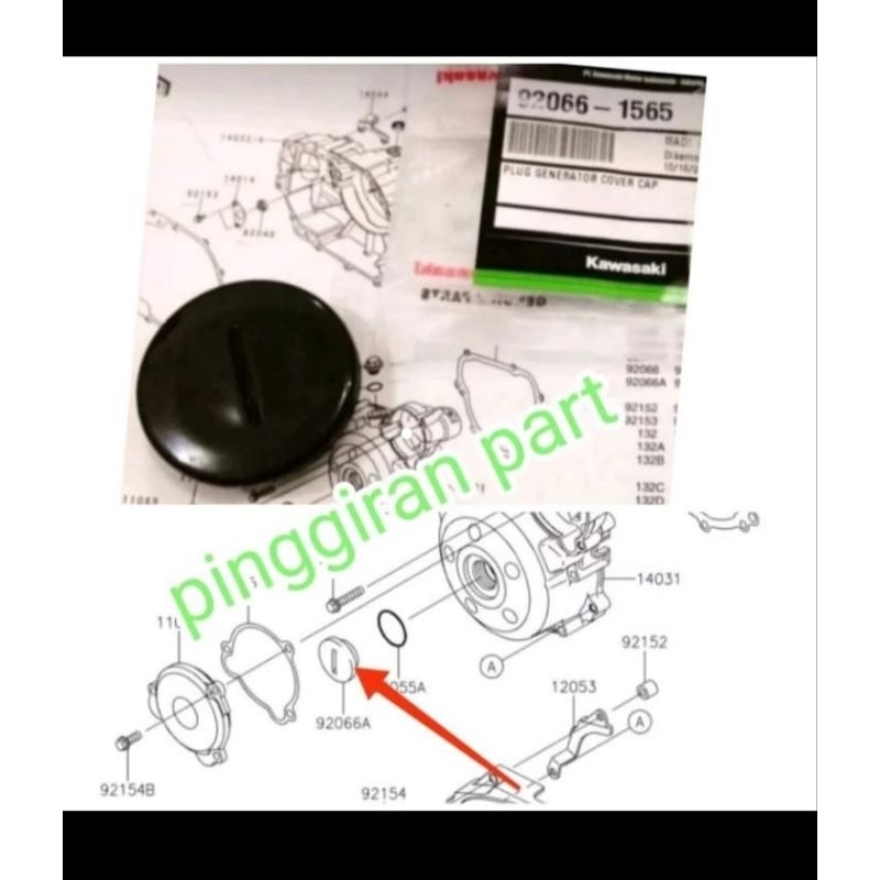 tutup bak magnet KLX 150 KLX150 kaze ZX130 ZX 130 Original
