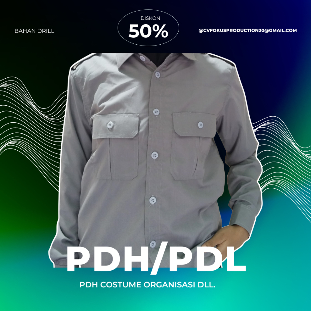 BAJU PDH PDL CUSTOM / BAJU ORGANISASI / BAJU KERJA / SERAGAM ORGANISASI / SERAGAM KAMPUS / PDH MURAH