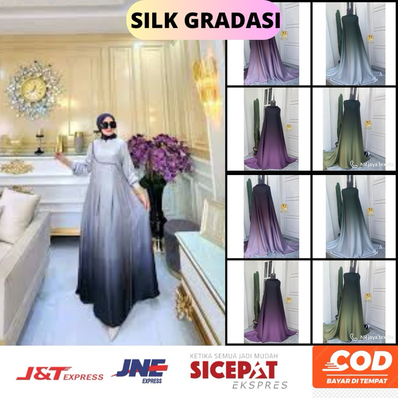 Kain Silk Gradasi / Kain Silk Gradasi / Kain Gradasi Motif Premium
