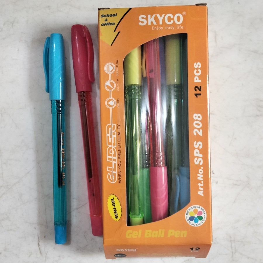 

Pulpen Skyco 208 Semi Gel isi 12 pcs