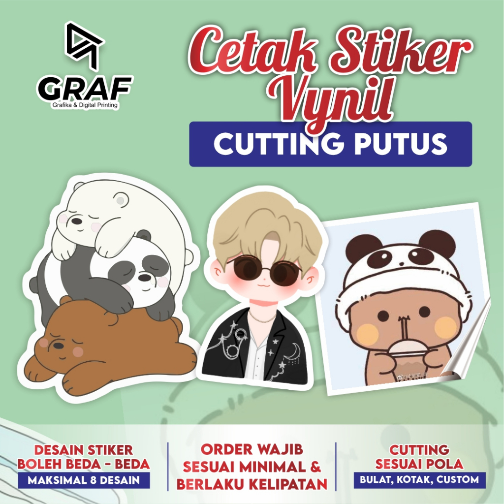 

Cetak Stiker Vynil+ Cutting DieCut Label makanan/birthday/ stikercustom / Stiker kemasan / Stiker wedding